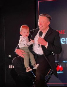 Elon Musk and baby X Æ A-XII 