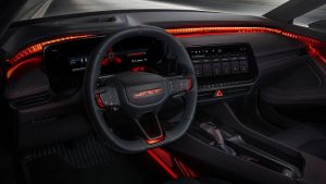 Dodge Charger Daytona SRT EV Dashboard interior infotainment display 