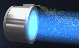 a gridded ion thruster